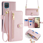 Custodia portafoglio in pelle con cerniera per Samsung Galaxy S21