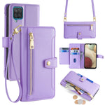 Custodia portafoglio in pelle con cerniera per Samsung Galaxy S21