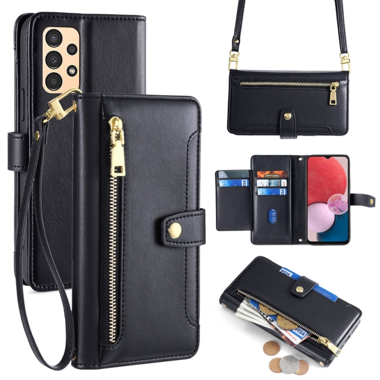 Custodia portafoglio in pelle con cerniera per Samsung Galaxy