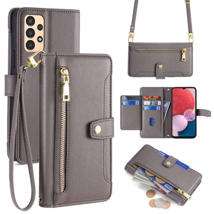 Custodia portafoglio in pelle con cerniera per Samsung Galaxy