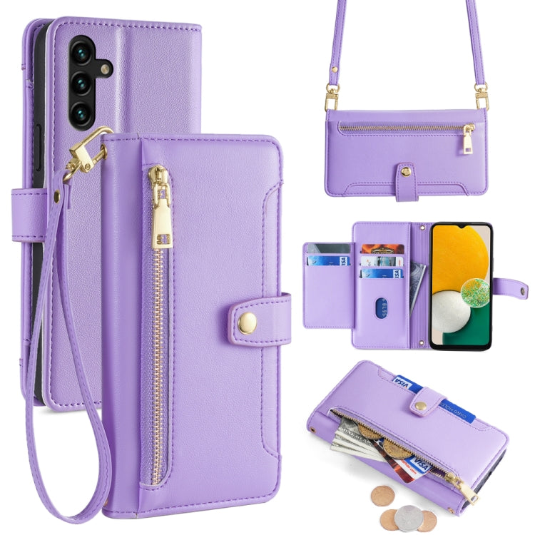 Custodia portafoglio in pelle con cerniera per Samsung Galaxy