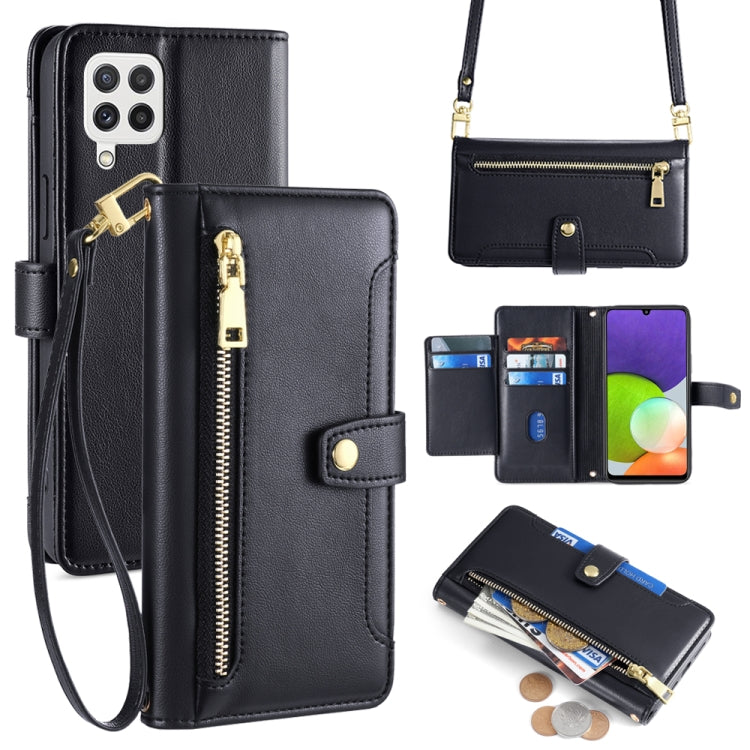 Custodia portafoglio in pelle con cerniera per Samsung Galaxy