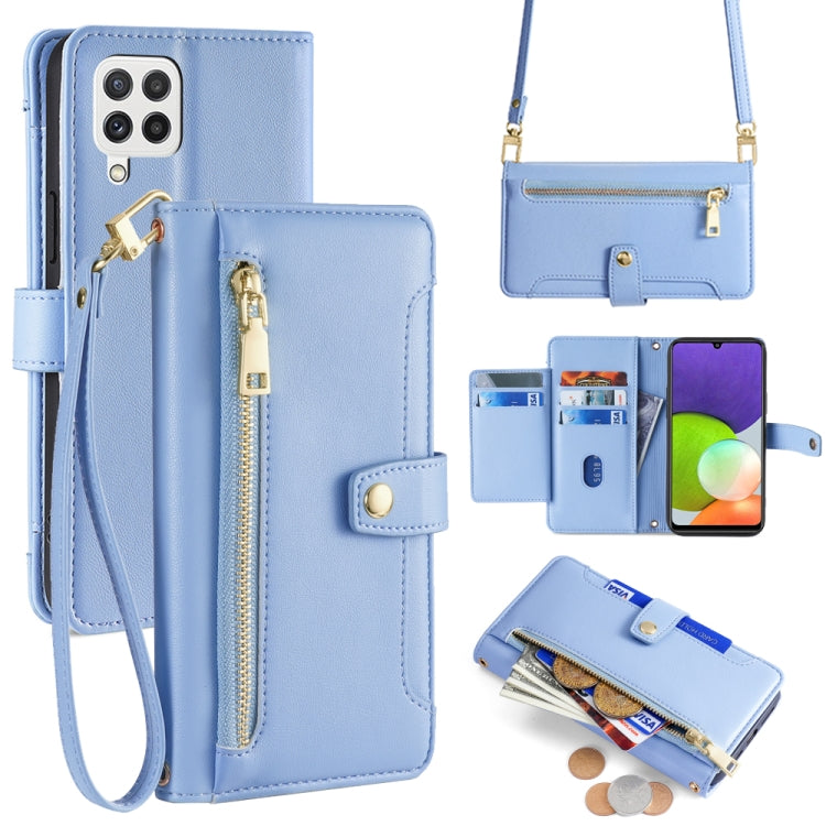 Custodia portafoglio in pelle con cerniera per Samsung Galaxy