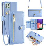 Custodia portafoglio in pelle con cerniera per Samsung Galaxy S21