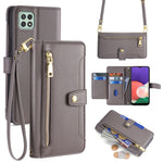 Custodia portafoglio in pelle con cerniera per Samsung Galaxy S21