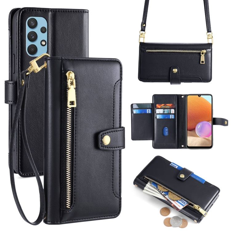Custodia portafoglio in pelle con cerniera per Samsung Galaxy S21