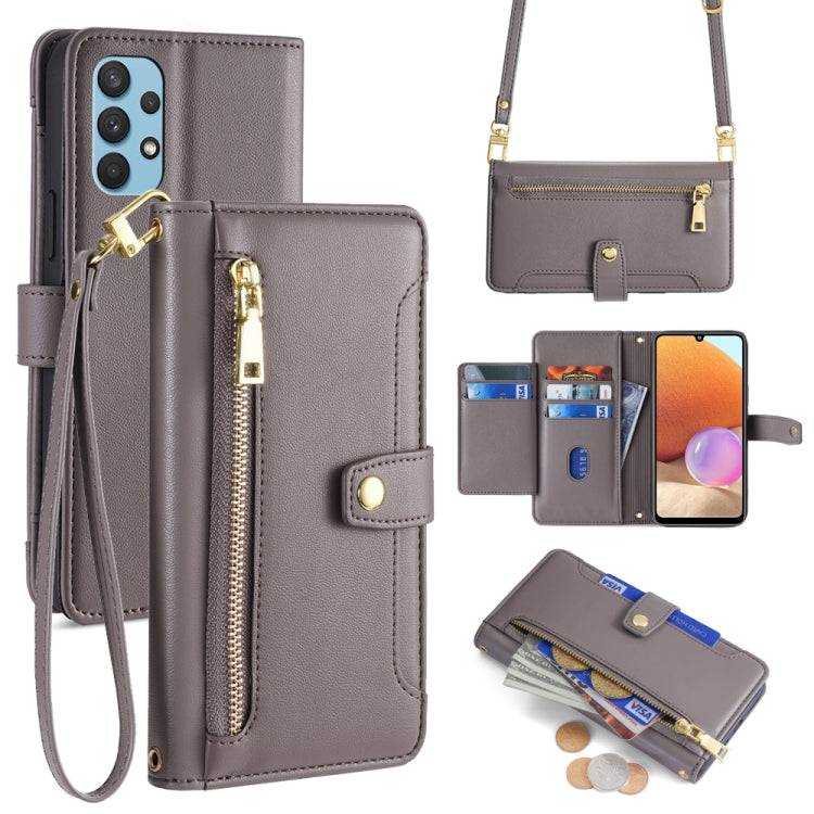 Custodia portafoglio in pelle con cerniera per Samsung Galaxy S21