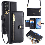 Custodia portafoglio in pelle con cerniera per Samsung Galaxy S23