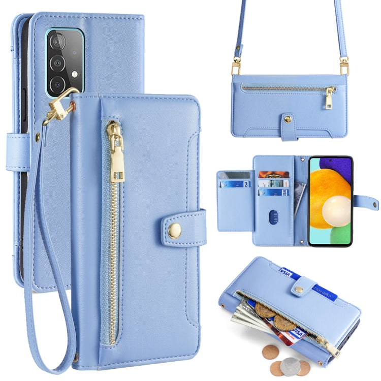 Custodia portafoglio in pelle con cerniera per Samsung Galaxy