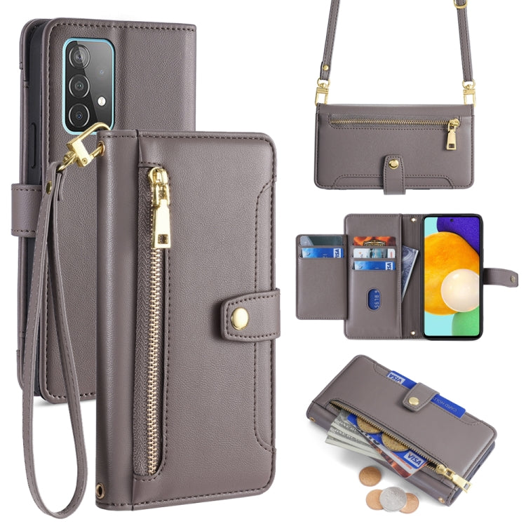 Custodia portafoglio in pelle con cerniera per Samsung Galaxy