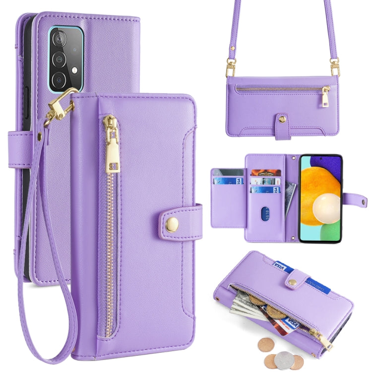 Custodia portafoglio in pelle con cerniera per Samsung Galaxy