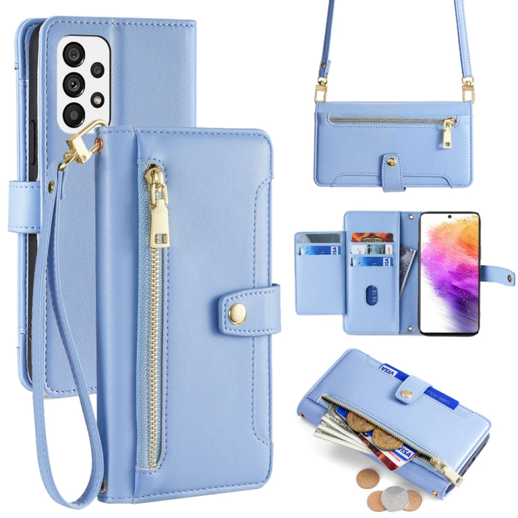 Custodia portafoglio in pelle con cerniera per Samsung Galaxy