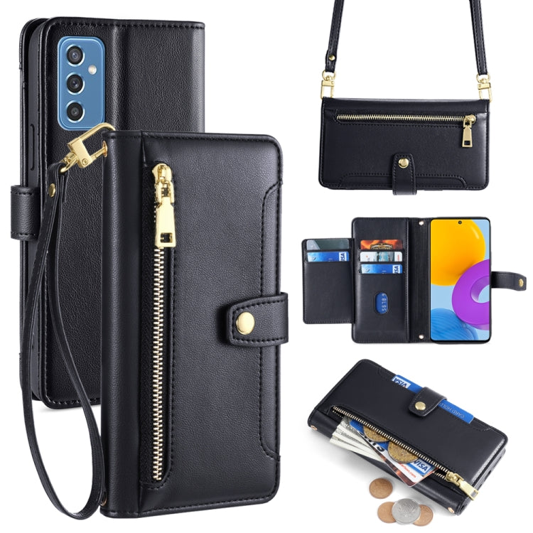 Custodia portafoglio in pelle con cerniera per Samsung Galaxy