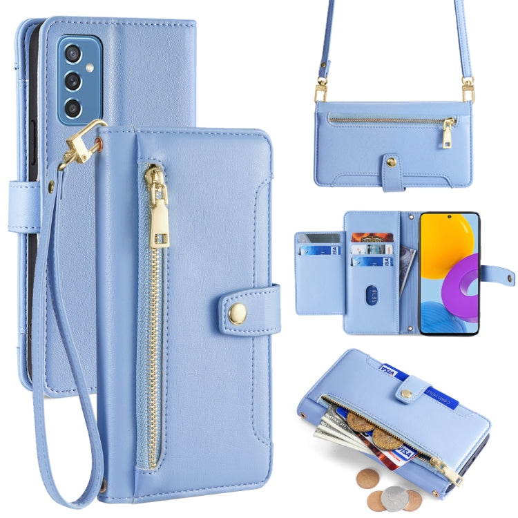 Custodia portafoglio in pelle con cerniera per Samsung Galaxy
