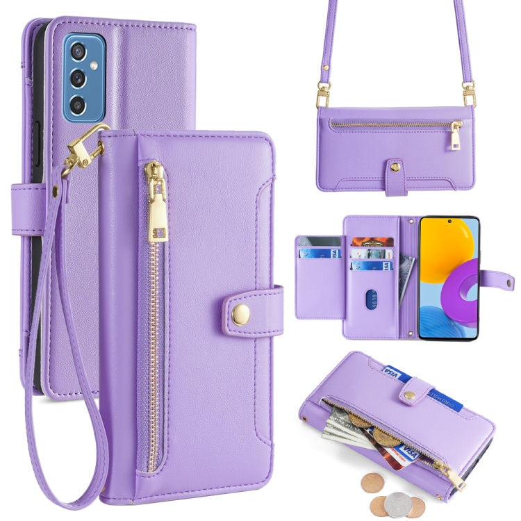 Custodia portafoglio in pelle con cerniera per Samsung Galaxy