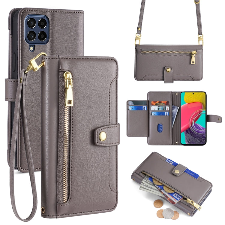 Custodia portafoglio in pelle con cerniera per smartphone