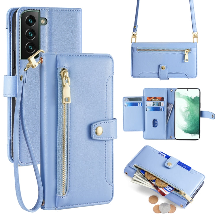 Custodia portafoglio in pelle con cerniera per Samsung Galaxy