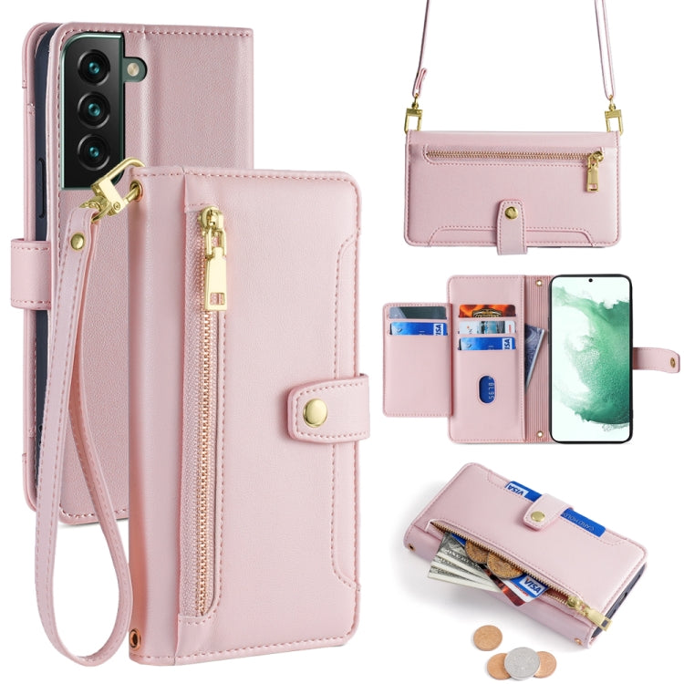 Custodia portafoglio in pelle con cerniera per Samsung Galaxy