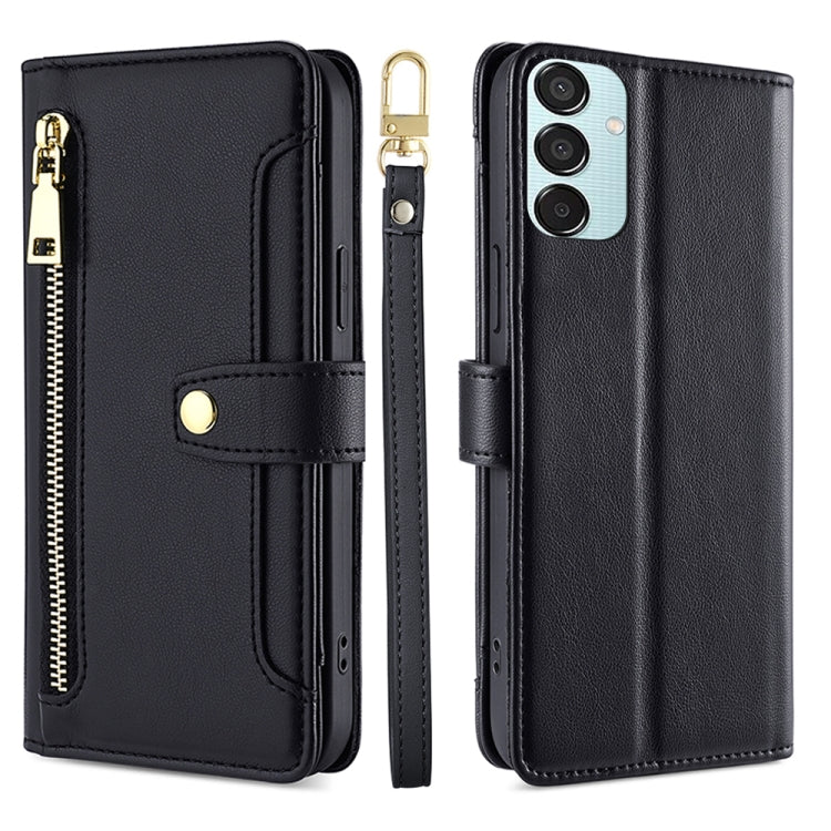Custodia portafoglio in pelle con cerniera per Samsung Galaxy