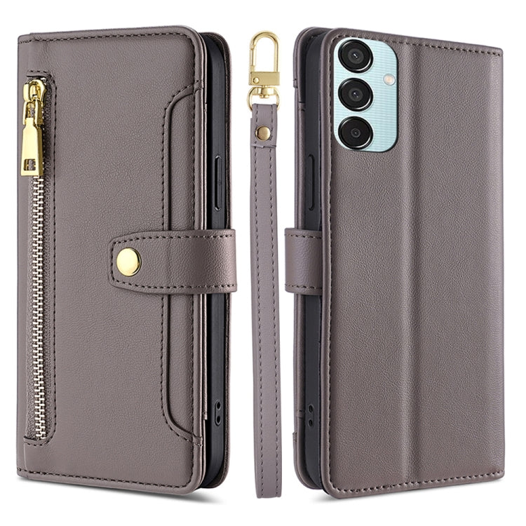 Custodia portafoglio in pelle con cerniera per Samsung Galaxy