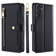 Custodia portafoglio in pelle con cerniera per Samsung Galaxy