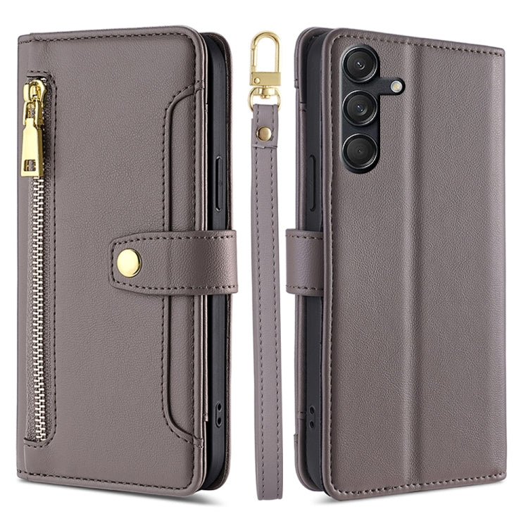 Custodia portafoglio in pelle con cerniera per Samsung Galaxy
