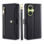 Custodia per telefono in pelle con portafoglio con cerniera a tracolla Lite Sheep Texture, For OnePlus Nord CE3 5G, For OnePlus Nord CE 3 Lite 5G