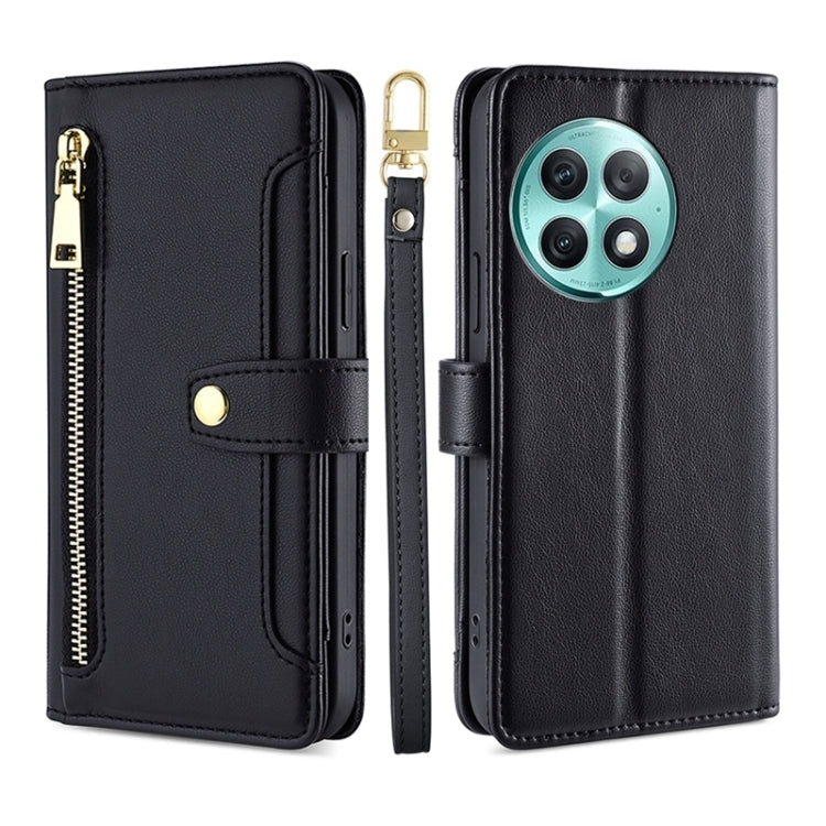 Custodia per telefono in pelle con portafoglio con cerniera a tracolla Lite Sheep Texture, For OnePlus Nord CE 4 Lite 5G, For OnePlus Ace 3V 5G, For OnePlus Nord CE4, For OnePlus Ace 2 Pro