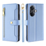 Custodia per telefono in pelle con portafoglio con cerniera a tracolla Lite Sheep Texture, For OnePlus Nord CE3 5G, For OnePlus Nord CE 3 Lite 5G