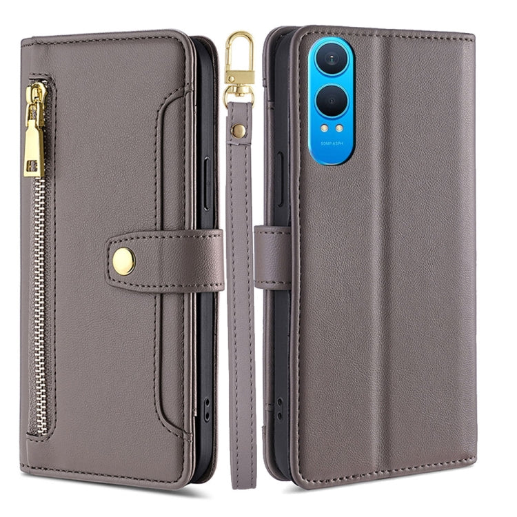 Custodia per telefono in pelle con portafoglio con cerniera a tracolla Lite Sheep Texture, For OnePlus Nord CE 4 Lite 5G, For OnePlus Ace 3V 5G, For OnePlus Nord CE4, For OnePlus Ace 2 Pro