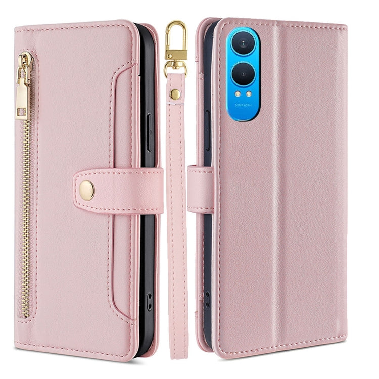 Custodia per telefono in pelle con portafoglio con cerniera a tracolla Lite Sheep Texture, For OnePlus Nord CE 4 Lite 5G, For OnePlus Ace 3V 5G, For OnePlus Nord CE4, For OnePlus Ace 2 Pro