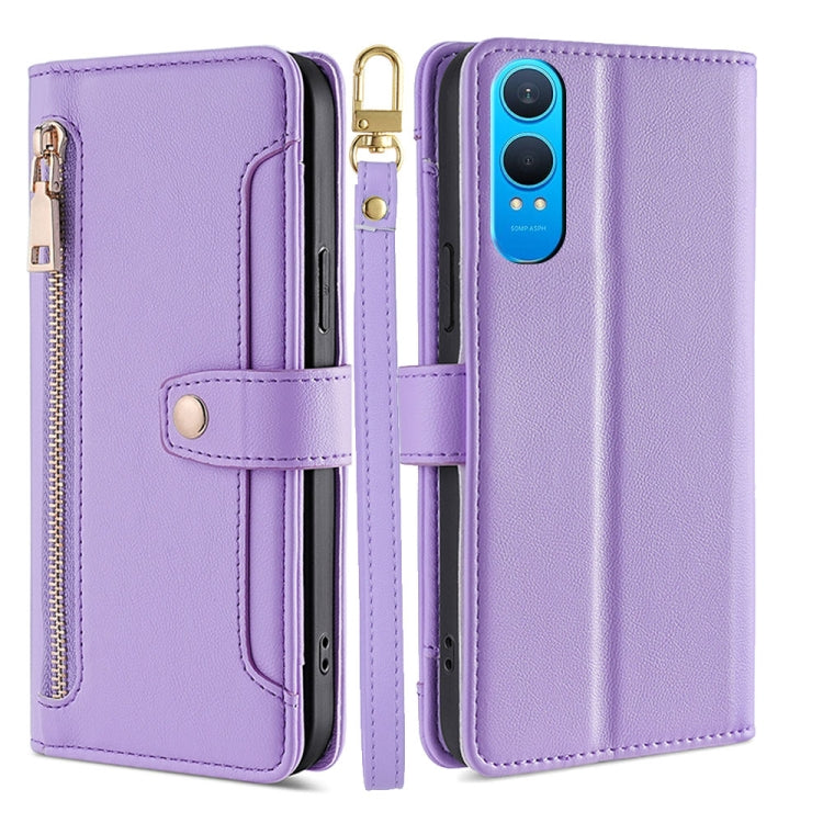 Custodia per telefono in pelle con portafoglio con cerniera a tracolla Lite Sheep Texture, For OnePlus Nord CE 4 Lite 5G, For OnePlus Ace 3V 5G, For OnePlus Nord CE4, For OnePlus Ace 2 Pro