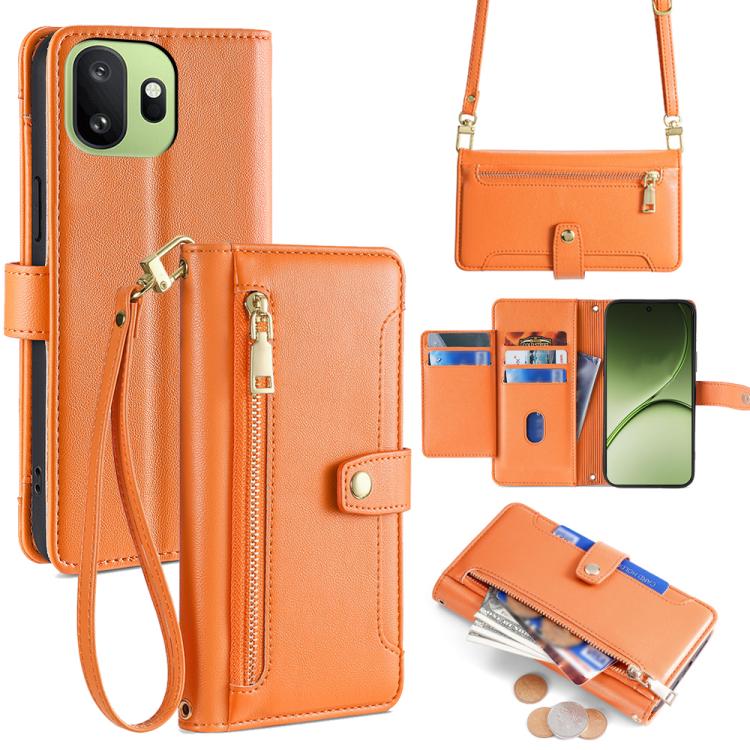 Custodia per telefono in pelle con portafoglio con cerniera a tracolla Lite Sheep Texture, For OnePlus 15T 5G, For OnePlus Turbo 6 / 6V, For OnePlus Ace 6, For OnePlus 15 5G