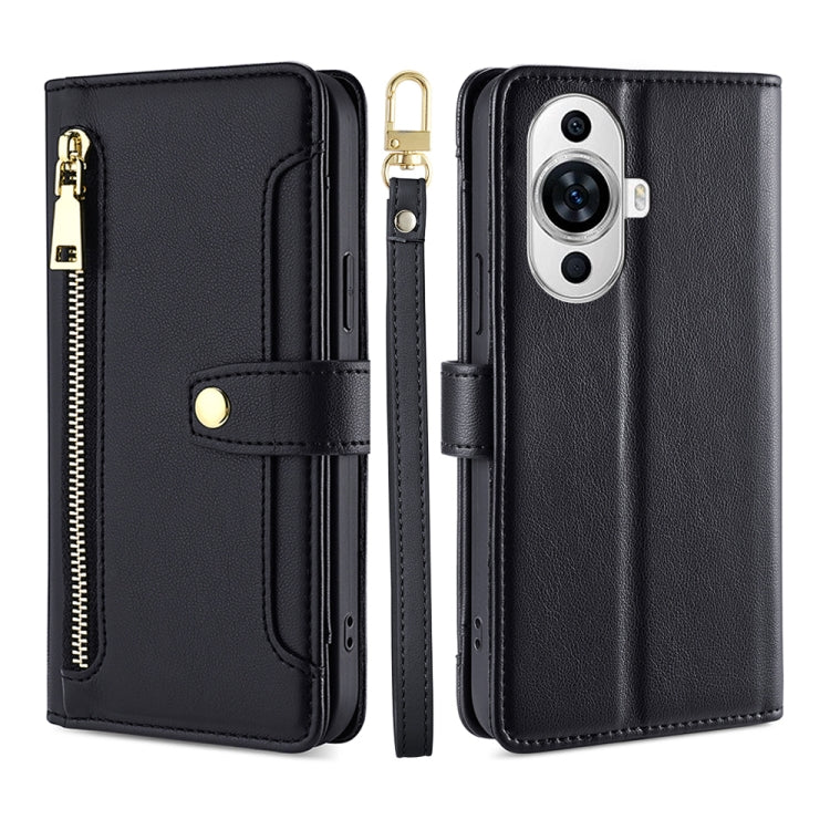 Custodia per telefono in pelle con portafoglio con cerniera a tracolla Lite Sheep Texture, For Huawei nova 12 5G, For Huawei nova 11 Pro 4G / 11 Ultra 4G, For Huawei nova 11 4G