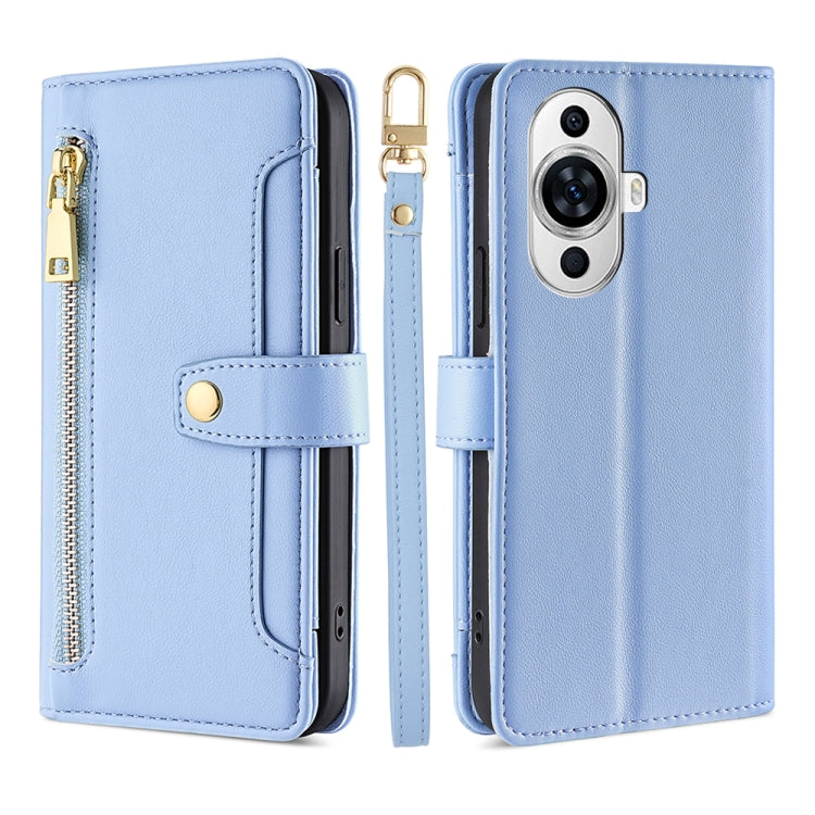 Custodia per telefono in pelle con portafoglio con cerniera a tracolla Lite Sheep Texture, For Huawei nova 12 5G, For Huawei nova 11 Pro 4G / 11 Ultra 4G, For Huawei nova 11 4G