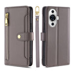 Custodia per telefono in pelle con portafoglio con cerniera a tracolla Lite Sheep Texture, For Huawei nova 12 5G, For Huawei nova 11 Pro 4G / 11 Ultra 4G, For Huawei nova 11 4G
