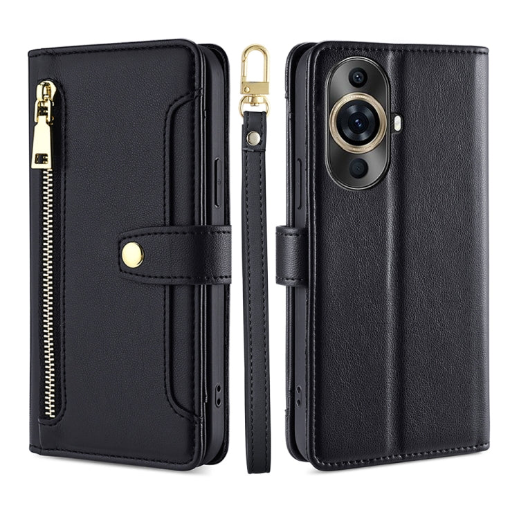 Custodia per telefono in pelle con portafoglio con cerniera a tracolla Lite Sheep Texture, For Huawei nova 12 5G, For Huawei nova 11 Pro 4G / 11 Ultra 4G, For Huawei nova 11 4G