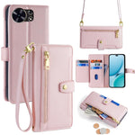Custodia per telefono in pelle con portafoglio con cerniera a tracolla Lite Sheep Texture, For Huawei nova 15, For Huawei Mate 80 Pro Max 5G, For Huawei Mate 80 5G, For Huawei Maimang 40 5G