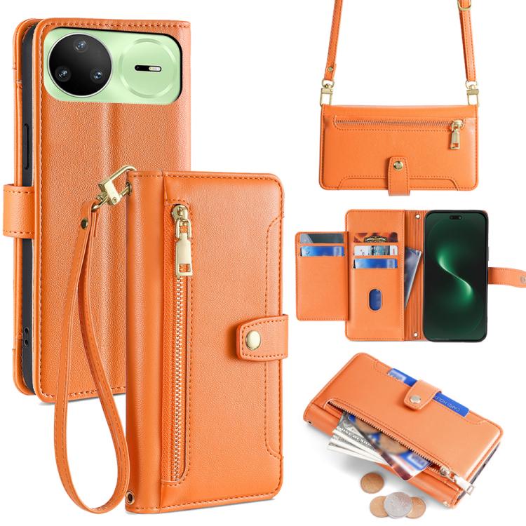 Custodia per telefono in pelle con portafoglio con cerniera a tracolla Lite Sheep Texture, For Huawei Enjoy 90 Pro Max 5G, For Huawei Enjoy 90 Plus 5G, For Huawei nova 15 Ultra, For Huawei nova 15 Pro