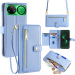 Custodia per telefono in pelle con portafoglio con cerniera a tracolla Lite Sheep Texture, For Huawei Enjoy 90 Pro Max 5G, For Huawei Enjoy 90 Plus 5G, For Huawei nova 15 Ultra, For Huawei nova 15 Pro