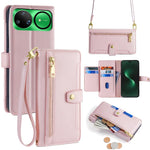 Custodia per telefono in pelle con portafoglio con cerniera a tracolla Lite Sheep Texture, For Huawei Enjoy 90 Pro Max 5G, For Huawei Enjoy 90 Plus 5G, For Huawei nova 15 Ultra, For Huawei nova 15 Pro