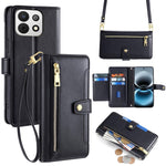 Custodia per telefono in pelle con portafoglio con cerniera a tracolla Lite Sheep Texture, For Huawei Enjoy 90 Pro Max 5G, For Huawei Enjoy 90 Plus 5G, For Huawei nova 15 Ultra, For Huawei nova 15 Pro
