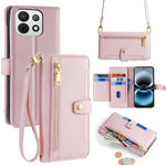Custodia per telefono in pelle con portafoglio con cerniera a tracolla Lite Sheep Texture, For Huawei Enjoy 90 Pro Max 5G, For Huawei Enjoy 90 Plus 5G, For Huawei nova 15 Ultra, For Huawei nova 15 Pro