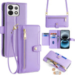 Custodia per telefono in pelle con portafoglio con cerniera a tracolla Lite Sheep Texture, For Huawei Enjoy 90 Pro Max 5G, For Huawei Enjoy 90 Plus 5G, For Huawei nova 15 Ultra, For Huawei nova 15 Pro