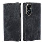 Custodia per telefono in pelle magnetica con spazzola antifurto RFID, For OPPO Reno10 Pro+ 5G, For OPPO A1 5G, For OPPO A79 5G