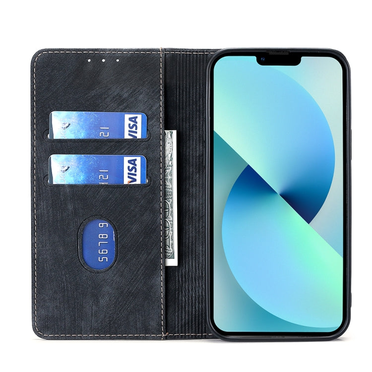 Custodia per telefono in pelle magnetica con spazzola antifurto RFID, For OPPO Reno10 Pro+ 5G, For OPPO A1 5G, For OPPO A79 5G