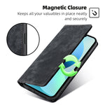 Custodia per telefono in pelle magnetica con spazzola antifurto RFID, For OPPO Reno10 Pro+ 5G, For OPPO A1 5G, For OPPO A79 5G