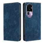 Custodia per telefono in pelle magnetica con spazzola antifurto RFID, For OPPO Reno10 Pro+ 5G, For OPPO A1 5G, For OPPO A79 5G