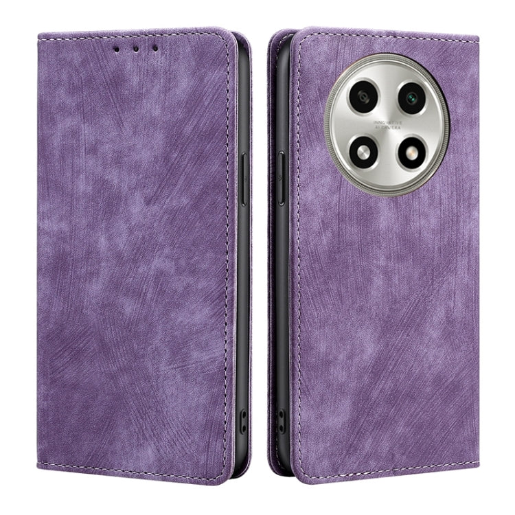 Custodia per telefono in pelle magnetica con spazzola antifurto RFID, For OPPO A2 Pro 5G, For OPPO A58 4G, For OPPO Reno10 5G / Reno10 Pro 5G Global, For OPPO A78 4G