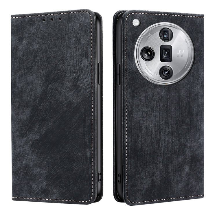 Custodia in pelle magnetica con blocco RFID per OPPO Reno11 F